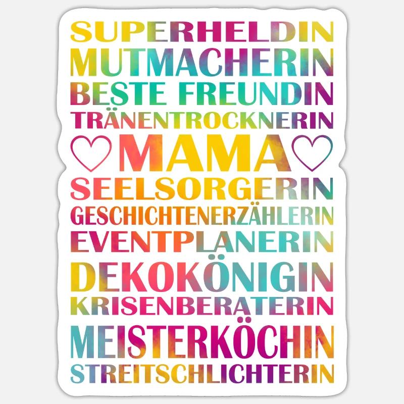 Fête des Mères - Sticker taille S (10 x 10 cm) - blanc mat