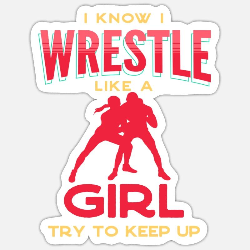 Ringen, Ringen Freistil Ringen, Ringer, Sticker Größe S (10 x 10 cm)