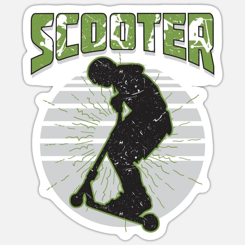 Scooter Stuntscooter Stunt Roller - Sticker size S (10 x 10 cm) - white matte