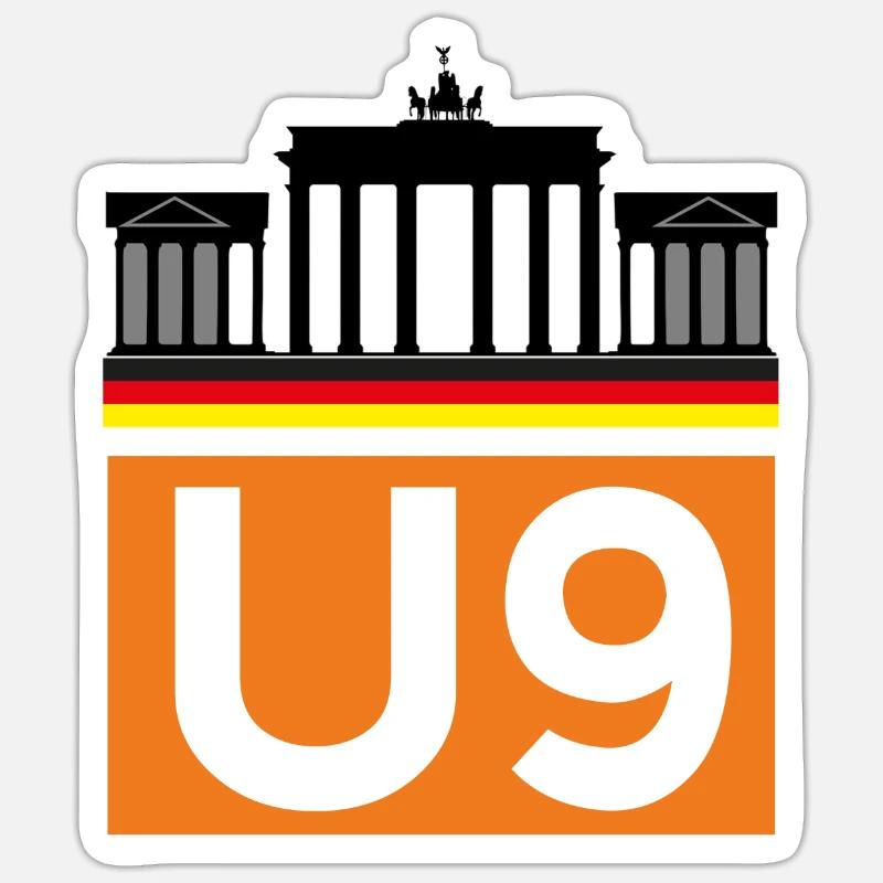 Berliner U-Bahn - Sticker Größe S (10 x 10 cm) - Mattweiß