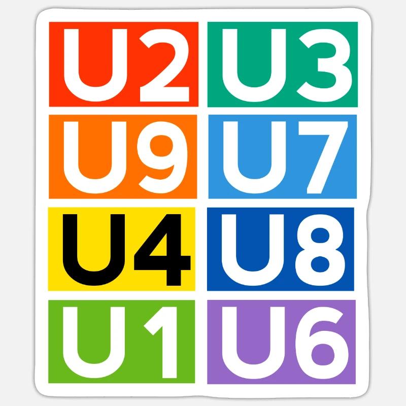 Berliner U-Bahn - Sticker Größe S (10 x 10 cm) - Mattweiß