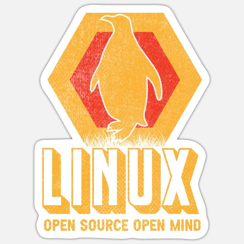 Linux Geek Informaticien Sticker taille S (10 x 10 cm)