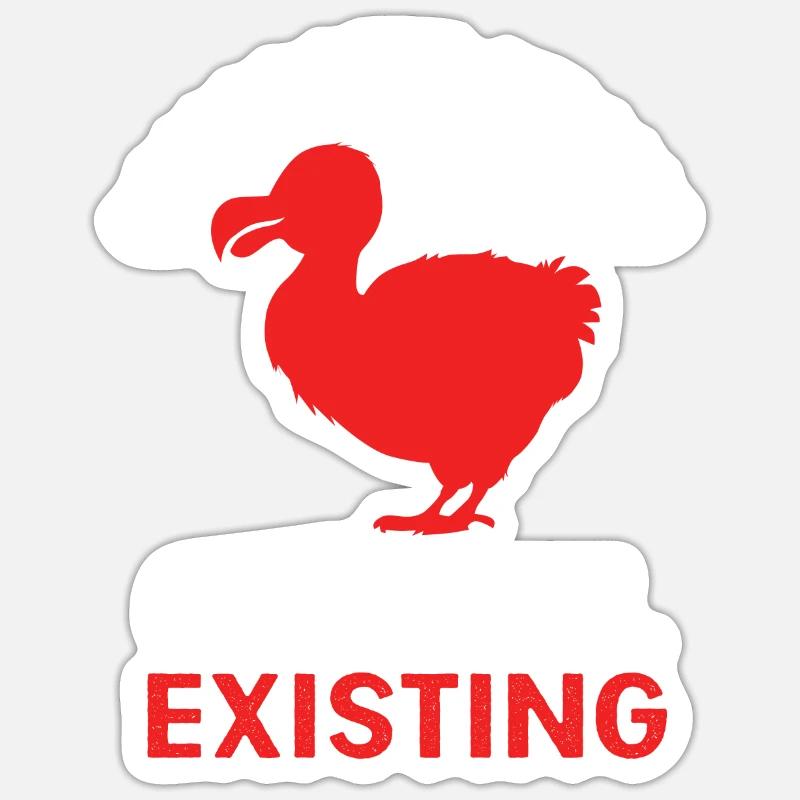 Dodo - Sticker Größe S (10 x 10 cm) - Mattweiß