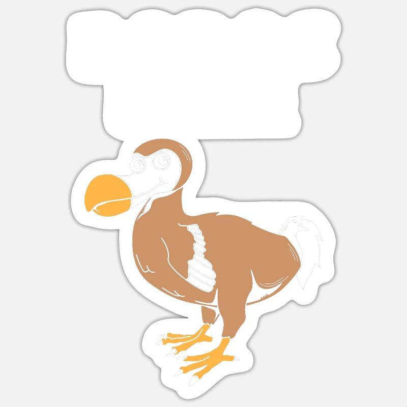 Dodo - Sticker taille S (10 x 10 cm) - blanc mat