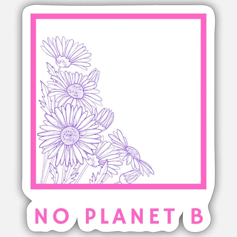 No Planet B - Protection de l’environnement - Sticker taille S (10 x 10 cm) - blanc mat