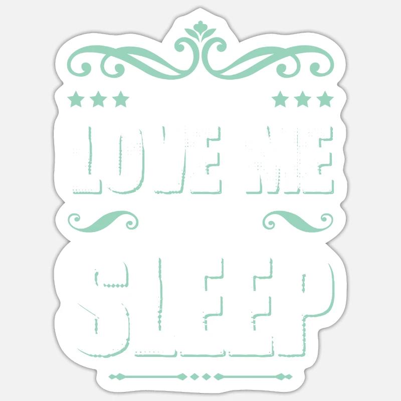 sleep love sleeping - Sticker size S (10 x 10 cm) - white matte