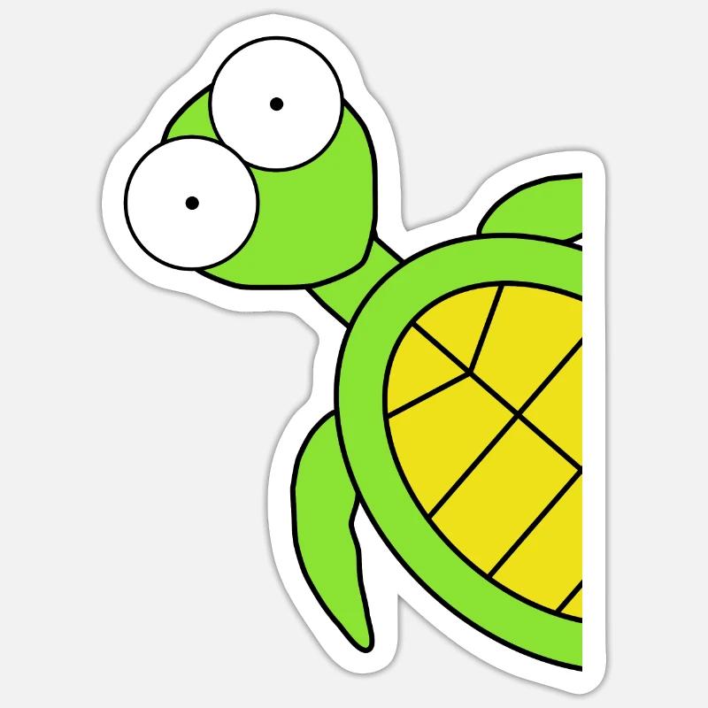 Funny Comic Turtle, Turtles, Reptiles Sticker size S (10 x 10 cm)