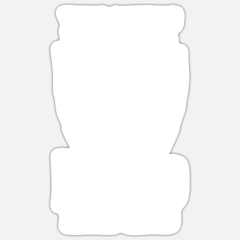 bald head - Sticker size S (10 x 10 cm) - white matte