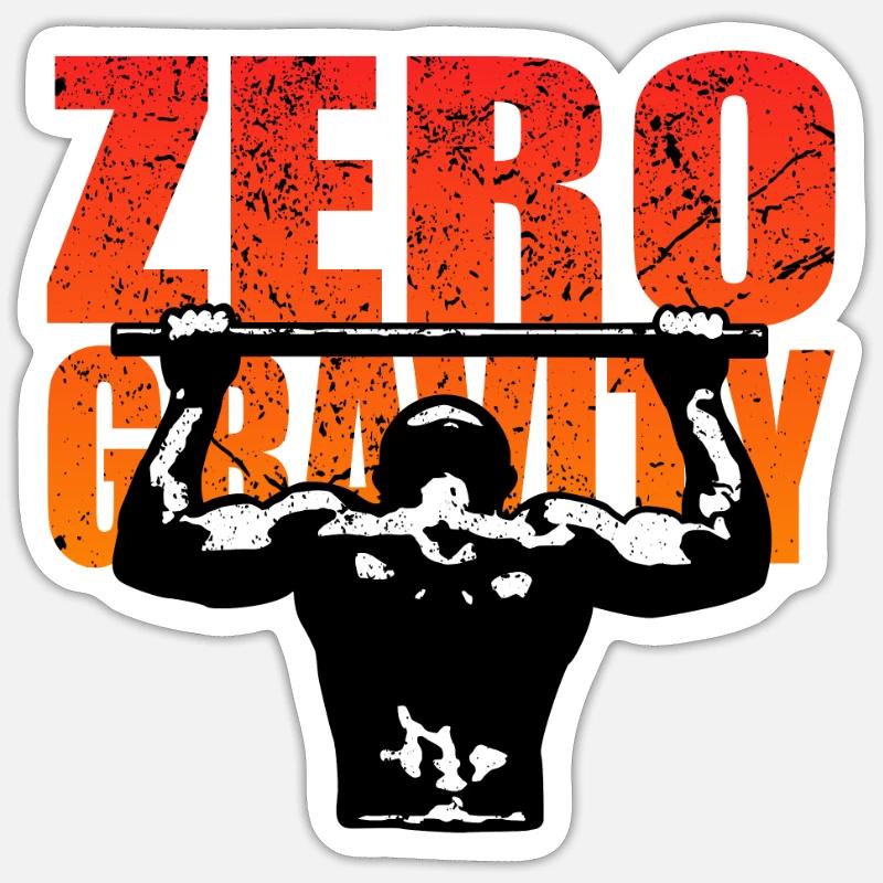 Zero Gravity - Sticker Größe S (10 x 10 cm) - Mattweiß