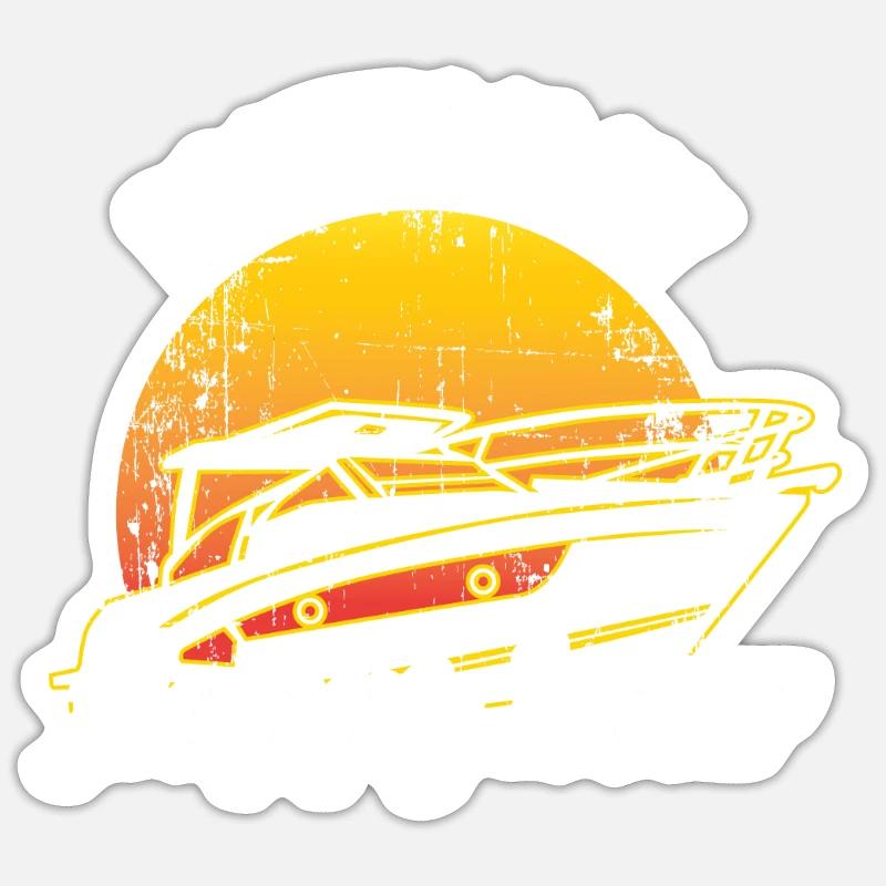 Conception de bateau pour un propriétaire de bateau Sticker taille S (10 x 10 cm)