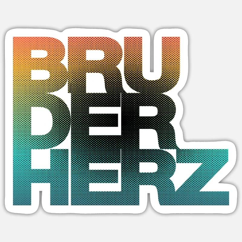 Bruderherz Bester Bruder der Welt Geschenkidee - Sticker Größe S (10 x 10 cm) - Mattweiß