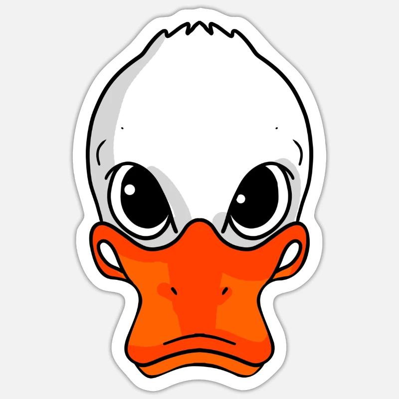Evil Duck - Sticker size S (10 x 10 cm) - white matte
