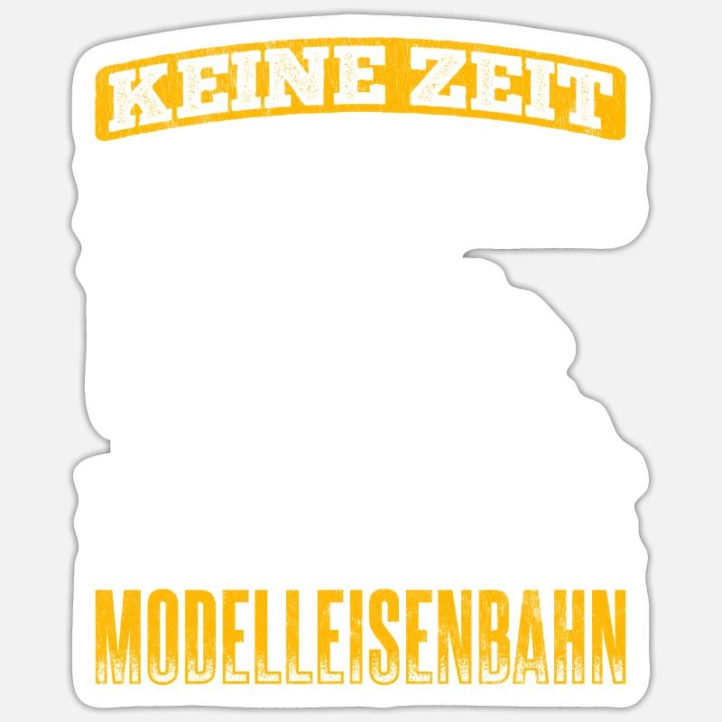 Modelleisenbahn Eisenbahn - Sticker Größe S (10 x 10 cm) - Mattweiß