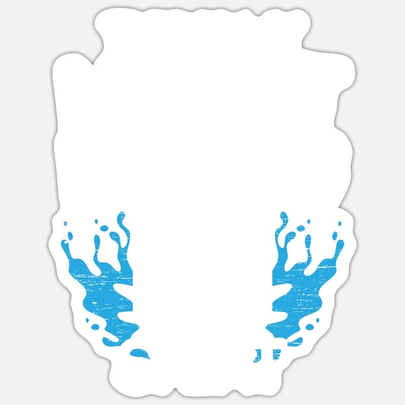 C’est ma chasse de pêcheur de chemise de pêche d’aimant - Sticker taille S (10 x 10 cm) - blanc mat