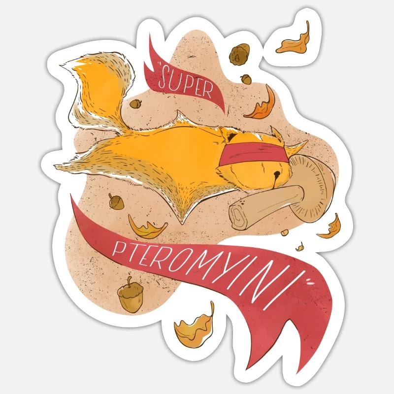 Flying squirrel flying squirrel flying squirrel Sticker size S (10 x 10 cm)