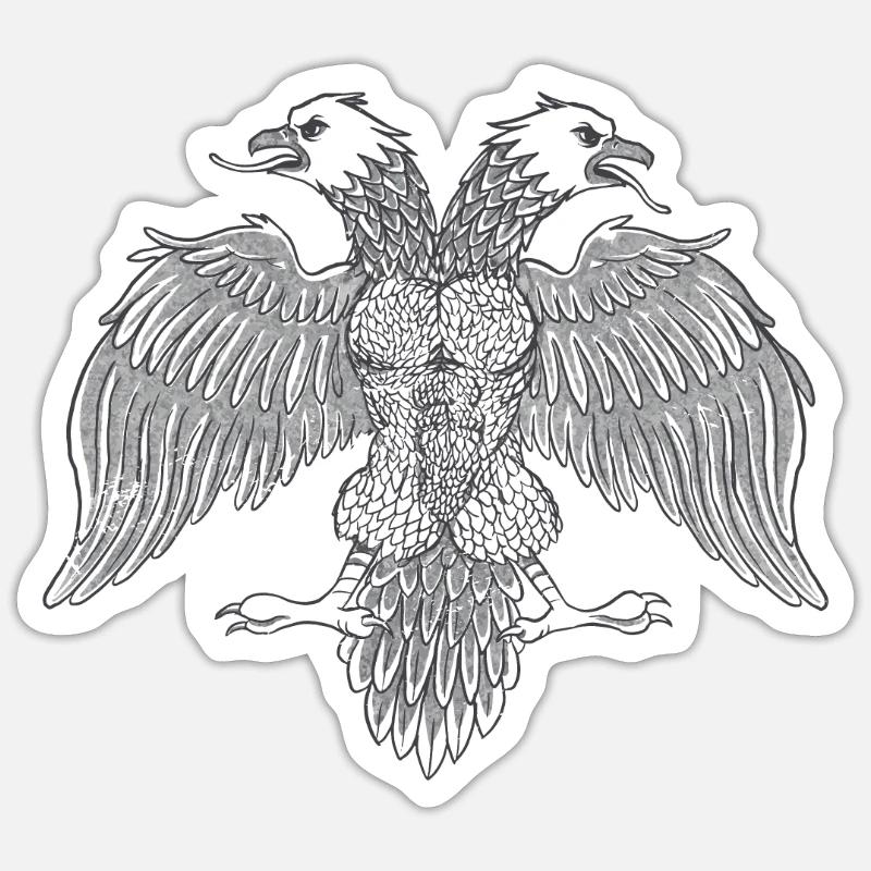 Strong Albanian Eagle - Sticker size S (10 x 10 cm) - white matte