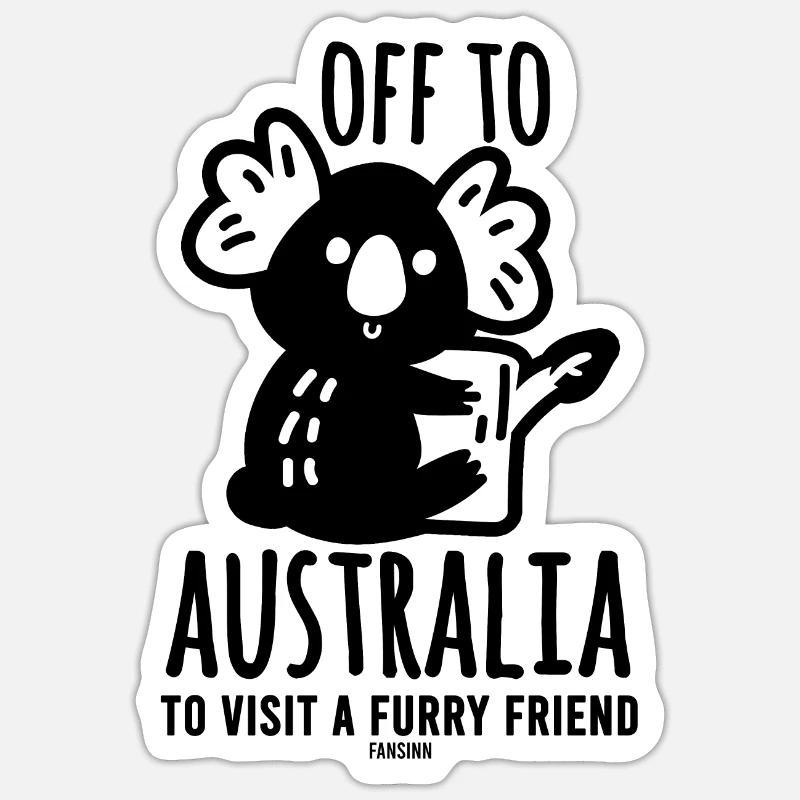 Koala Enfants Aussie Down Under Sticker taille S (10 x 10 cm)