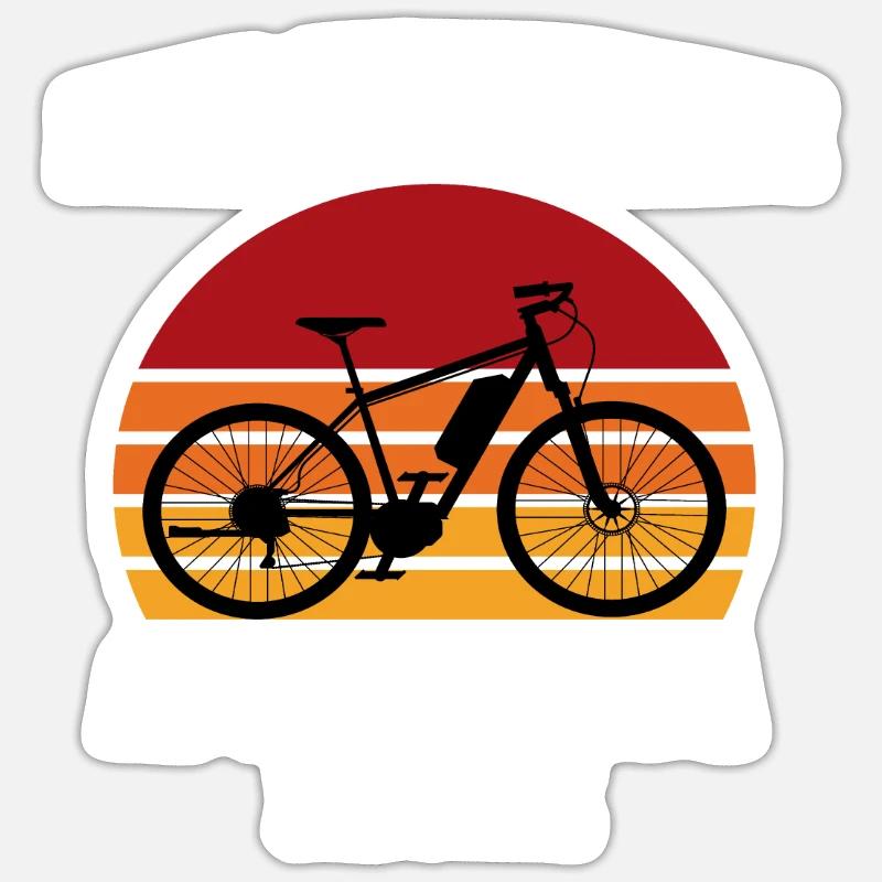 never underestimate an old man on a bicycleon a bi - Sticker size S (10 x 10 cm) - white matte