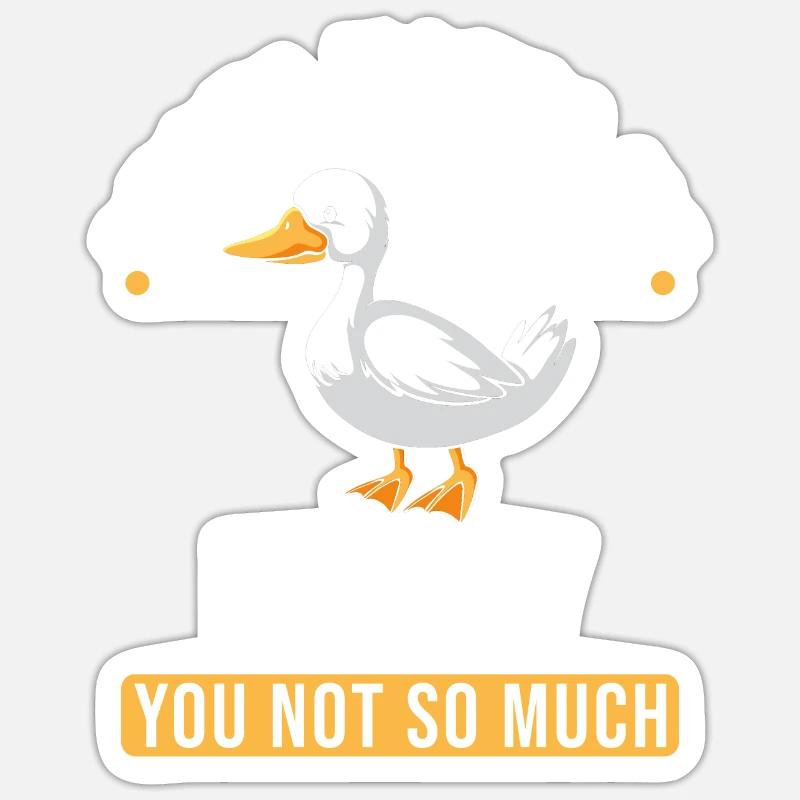 Ducks saying funny - Sticker size S (10 x 10 cm) - white matte