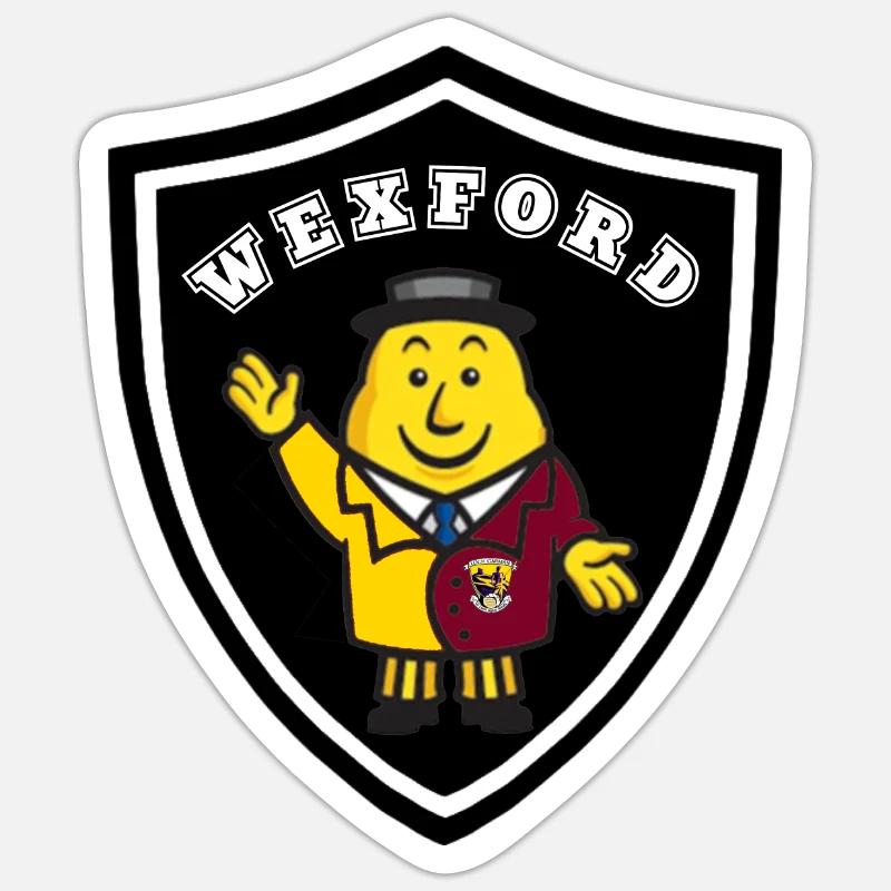 comté de Wexford - Sticker taille S (10 x 10 cm) - blanc mat