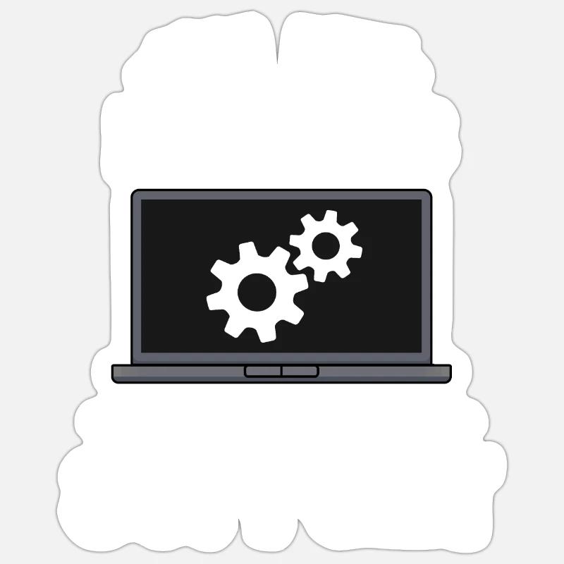 Informatiker Geschenk Lustig Programmierer EDV IT - Sticker Größe S (10 x 10 cm) - Mattweiß