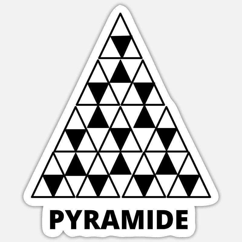 pyramid - Sticker size S (10 x 10 cm) - white matte