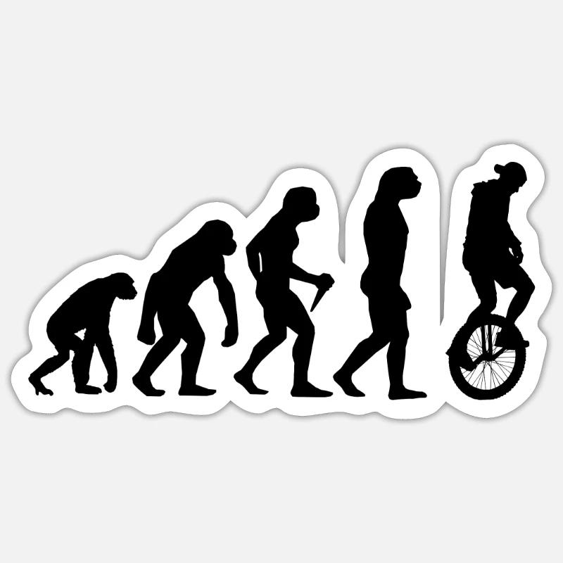 Développement Unicycle pilote Evolution monocycle Sticker taille S (10 x 10 cm)