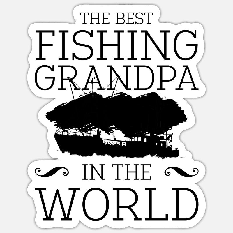 Pêche opa - Sticker taille S (10 x 10 cm) - blanc mat