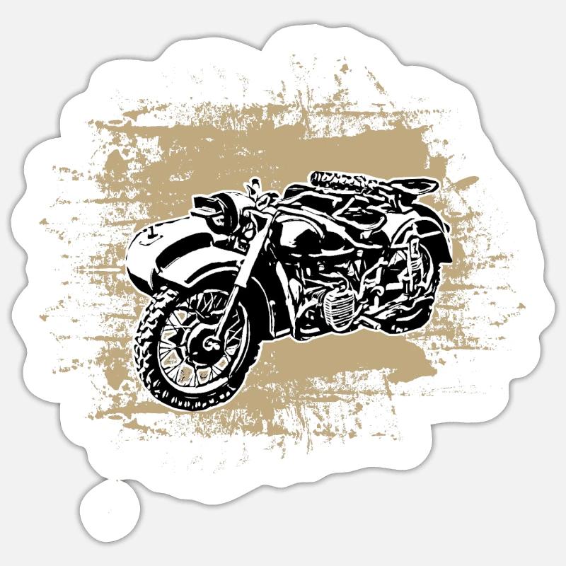 Mofa Moped Moped Spann Ural Ostalgie RDA mofa DDR Mope - Sticker taille S (10 x 10 cm) - blanc mat