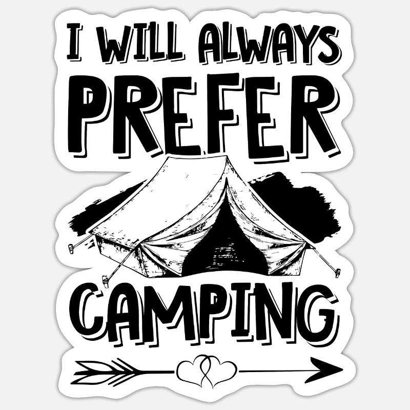 camping camping Sticker taille S (10 x 10 cm)