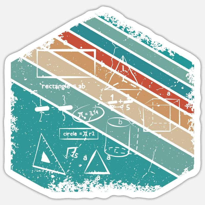 Enseignant de mathématiques Conception des mathématiques - Sticker taille S (10 x 10 cm) - blanc mat