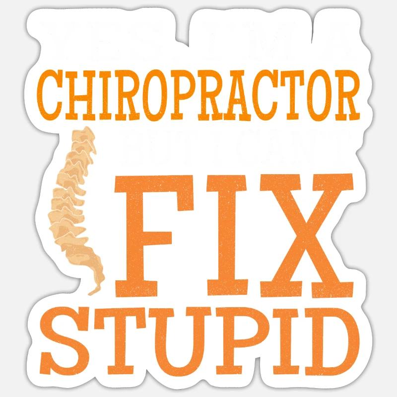 Chiropractor Chiropractic Spine Back Sticker size S (10 x 10 cm)