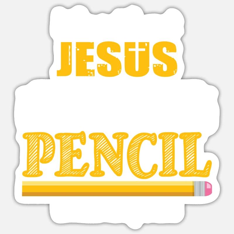 Life Without Jesus Is Like An Unsharpened Pencil - Sticker taille S (10 x 10 cm) - blanc mat