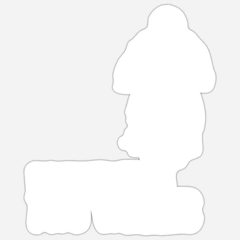 motocyclette - Sticker taille S (10 x 10 cm) - blanc mat