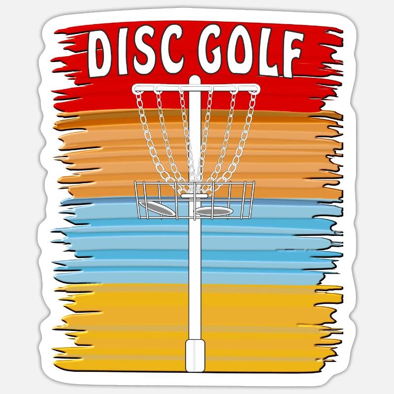 DISC GOLF HINTERGRUND Sticker Größe S (10 x 10 cm)