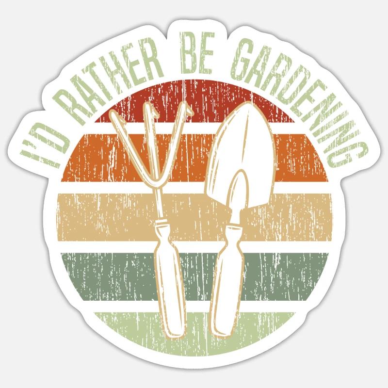 Ich Bin Im Garten - Sticker Größe S (10 x 10 cm) - Mattweiß