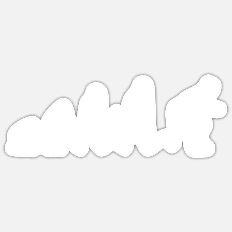 Evolution of roller blade - Sticker taille S (10 x 10 cm) - blanc mat