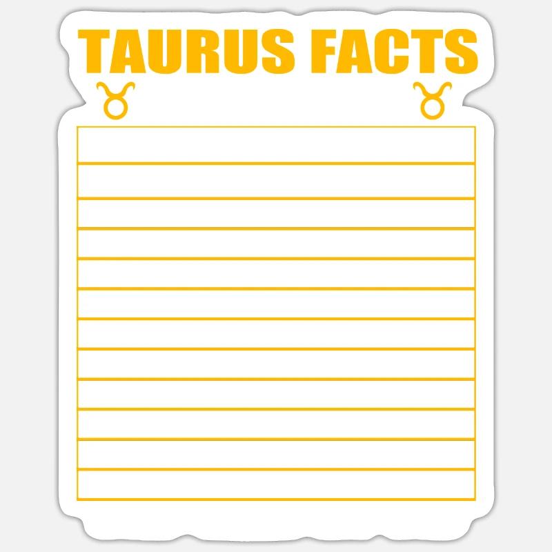 Taureau Signe du zodiaque - Sticker taille S (10 x 10 cm) - blanc mat