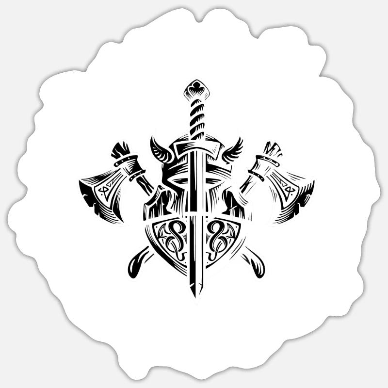 Celtic Ireland Viking Celtic Knot Pattern Tree - Sticker size S (10 x 10 cm) - white matte