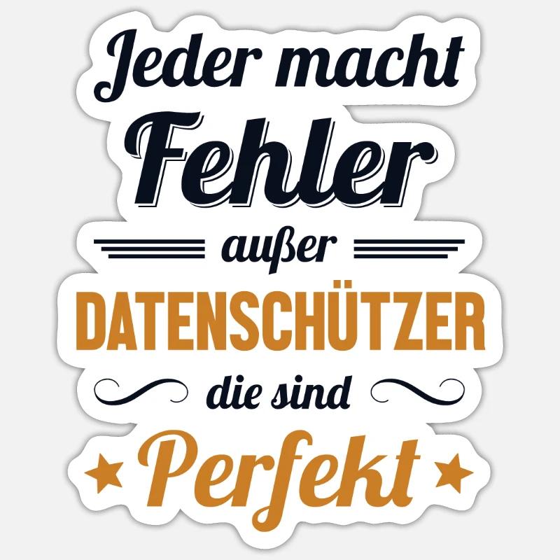 Datenschützer sind Perfekt Datenschutz Experte - Sticker Größe S (10 x 10 cm) - Mattweiß