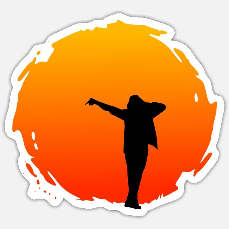 Dancing At Sunset - Sticker size S (10 x 10 cm) - white matte