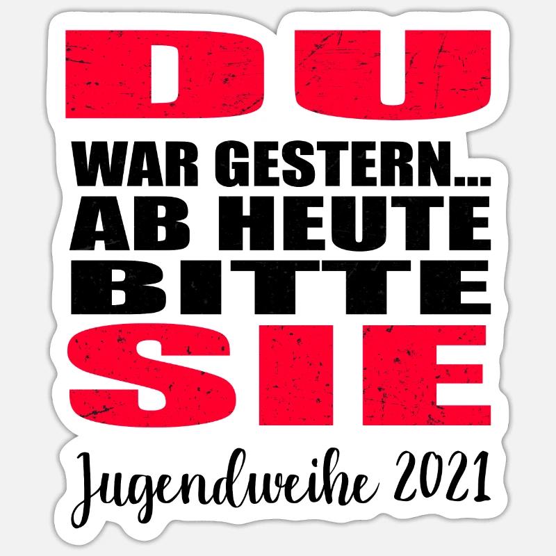 Jugendweihe 2021 Geschenk Sticker Größe S (10 x 10 cm)