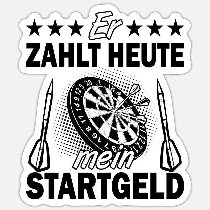 Darts Dart - Sticker size S (10 x 10 cm) - white matte