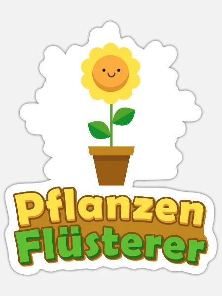 Pflanzen Flüsterer Gärtner Geschenk Hobbygärtner - Sticker Größe S (10 x 10 cm) - Mattweiß