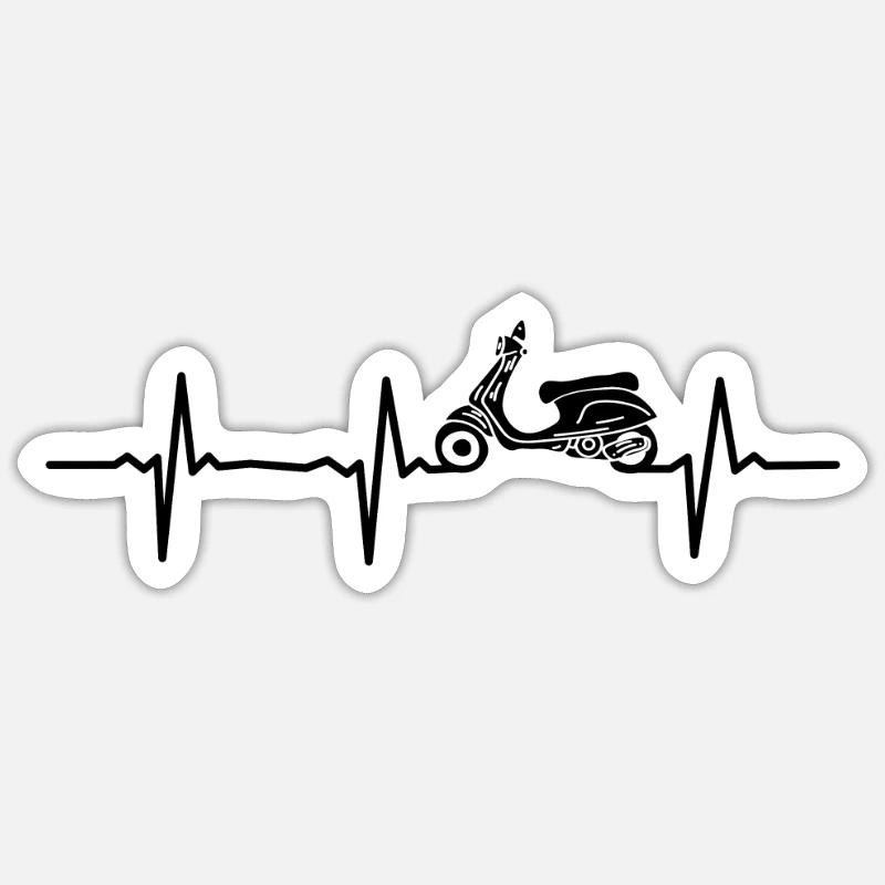 Scooter scooter scooter mobylette scooter scooter Sticker taille S (10 x 10 cm)