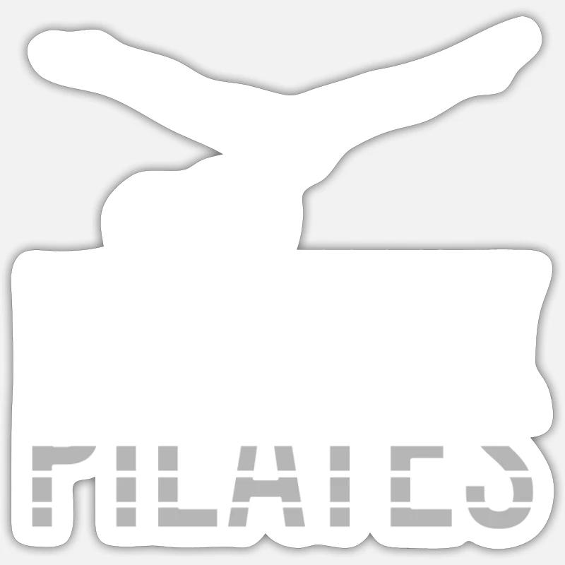 Pilates - Sticker size S (10 x 10 cm) - white matte
