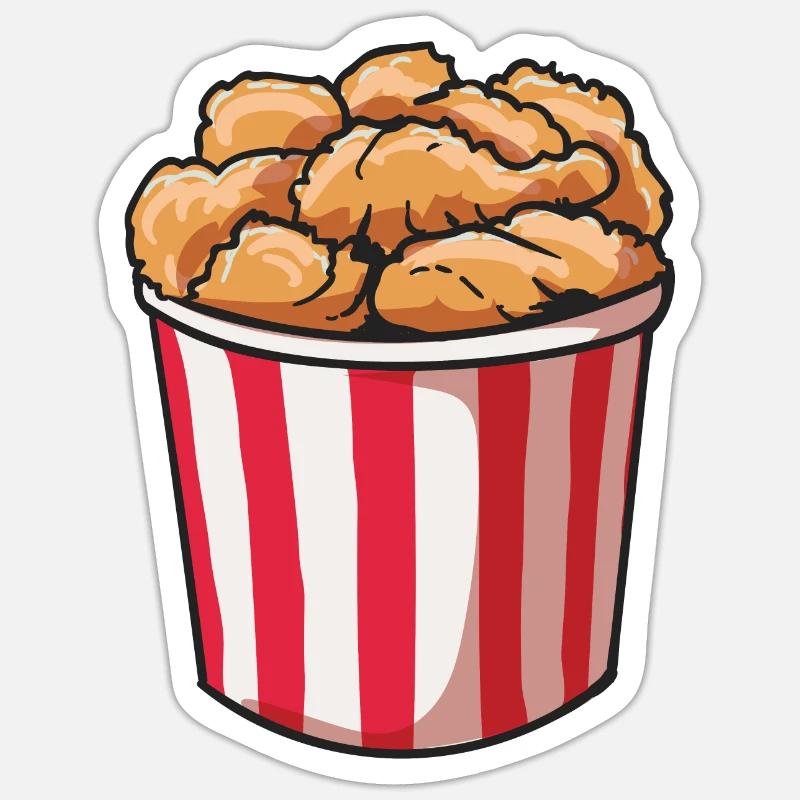 Chicken chicken bucket Sticker size S (10 x 10 cm)