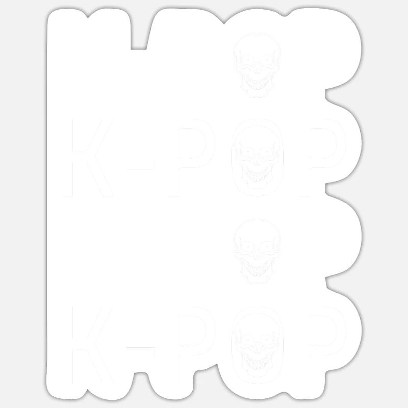 K-Pop Kpop - Sticker Größe S (10 x 10 cm) - Mattweiß