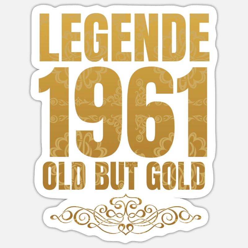 Legende 1961 - Sticker Größe S (10 x 10 cm) - Mattweiß