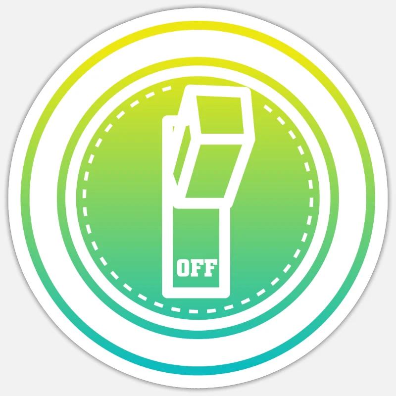 off button Sticker size S (10 x 10 cm)